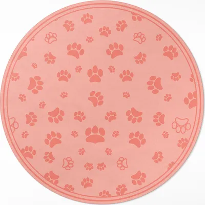 Produktbild von Kleine Wildblumen– Vinyl Fußmatte – Ø 130cm – Rutschfest, Pflegeleicht & Langlebig