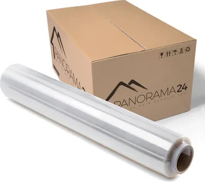 Produktbild von Stretchfolie, 17 my, Länge 300 lfm, Breite: 500 mm, transparent, Nettogewicht 2.35kg, 1 Rolle | Palettenfolie Wickelfolie Verpackungsfolie Handstretchfolie