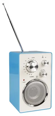 Produktbild von Ukw Radio Mit Bluetooth Lautsprecher 52361 Ideal Für Unterwegs Aux Blau