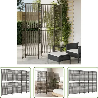 Obrázek produktu pro The Living Store Paravent 6 tlg. Grau Poly Rattan