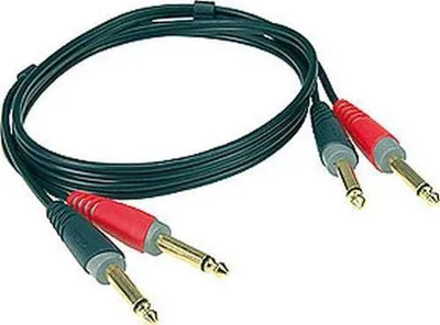 Produktbild von KLOTZ AIS GmbH AT-JJ0300, 2 x 6.35mm, Männlich, 2 x 6.35mm, Männlich, 3 m, Schwarz