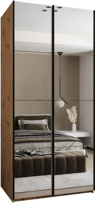 Produktbild von MEBLE KRYSPOL LUX 2 Schrank - 245,5x120x64cm - Artisan, Artisan, Schwarz