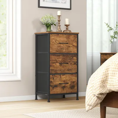 Produktbild von SONGMICS Kommode, Schrank, 3 Stoffschubladen, für Schlafzimmer, Flur, Wohnzimmer
