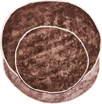 Produktbild von BELIANI Teppich Braun Viskose u. Wolle 200 x 200 cm Kurzflor Asymmetrisch Sonderform Mehrfarbig Modern Wohnzimmer Schlafzimmer Flur