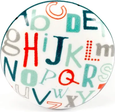 Produktbild von Kinderknauf mit Buchstabenmuster