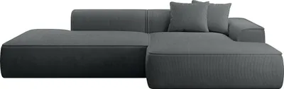 Produktbild von Ecksofa - Ecke rechts - Cord - Anthrazitgrau - ERYNEL