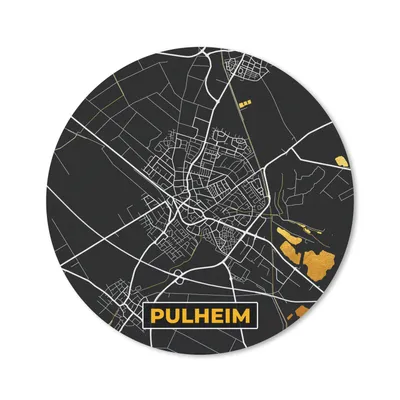 Produktbild von MuchoWow® Mauspad Mousepad Karte - Stadtplan - Pulheim - Deutschland - Gold 30x30 cm - Mousepads - Maus Mat - Pad - Mausunterlage - Tischunterlage - Schreibtischmatten