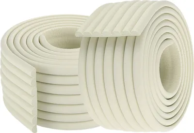 Image de (pack de 2) 2 mètres de W-forme multifonctionnelle ultra-large protection de bord élargi épaississement Crash Bar bandes de pare-chocs enfants, blanc
