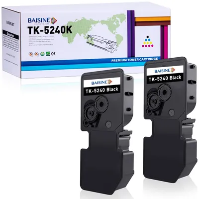 Produktbild von BAISINE 2 Schwarz TK5240 TK-5240K Toner Kompatibel für Kyocera TK-5240 TK 5240K für Ecosys P5026cdn P5026cdw M5526cdn M5526cdw 1T02R70NL0