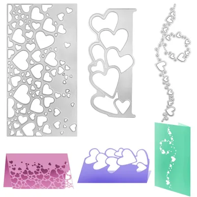 Productafbeelding van Stansvormen in Hartvorm, Set van 3 voor Scrapbooking en Knutselen