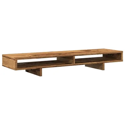 Image de vidaXL Support d'écran aspect bois ancien 100x27x15 cm Matériau dérivé du bois