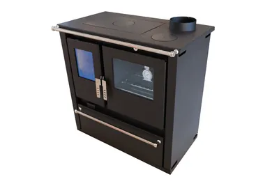 Produktbild von Holzofen CS Plus inox Schwarz,  82.20%, 7.7 kW, 830 x 500 x 860 mm