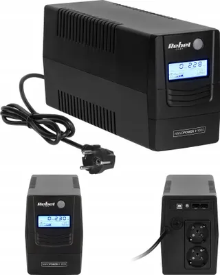 Produktbild von Rebel Nanopower Plus 1000 UPS | Offline | Sinusoida| 1000VA | 600W | LCD | USB