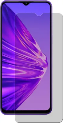 A screen protector is shown on a smartphone with a purple abstract background.