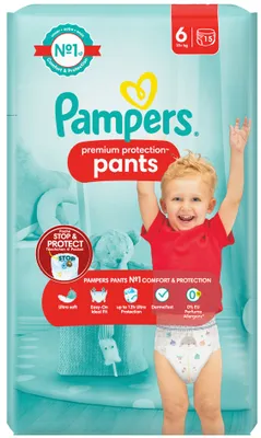 Produktbild von Pampers Windeln Premium Protection Pants Größe 6 Extra Large 15 Stück