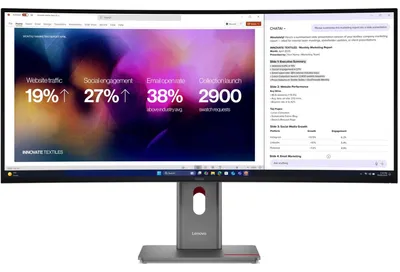 Produktbild von LENOVO ThinkVision P40WD-40 100,84cm 39,7Zoll IPS 5120x2160 21:9 400cd/m2 HDMI DP USB TopSeller