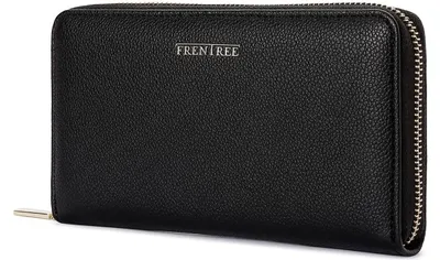 Produktbild von FRENTREE® Clutch Geldbörse Damen - Portemonnaie Damen mit 16 Kartenfächern und Smartphonefach Herbst- und Winterfarben - Obsidian