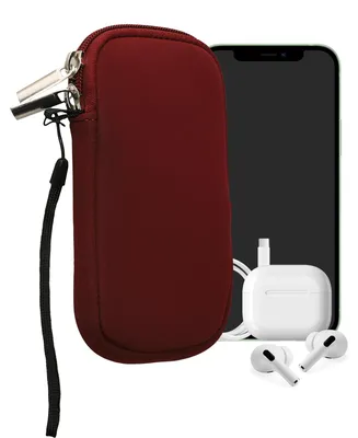 Produktbild von kwmobile Neopren Handytasche für Smartphones M - 5,5" - Handy Tasche mit Reißverschluss - Handyhülle universal Bordeaux