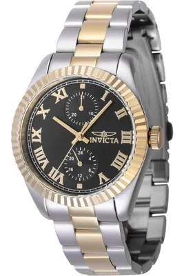 Obrázek produktu pro Invicta Specialty 47439 Dámské Hodinky - Quartz Hnutí - Nerezová Ocel s Černým Ciferníkem - 36 mm