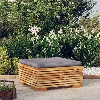 Image de Banc de jardin en teck avec coussin