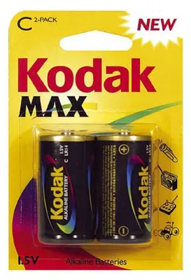 Produktbild von Kodak Max Super C, Einwegbatterie, C, Alkali, 1,5 V, 2 Stück(e), 8400 mAh