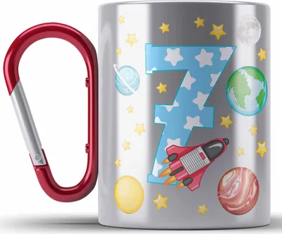 Produktbild von Trendation - 7. Geburtstag Edelstahl Tasse Karabiner Geschenk Becher Siebter Bday Geschenkidee 7 Jahre Alt Junge Mädchen KakaoEdelstahl Tasse Karabiner (Rot)