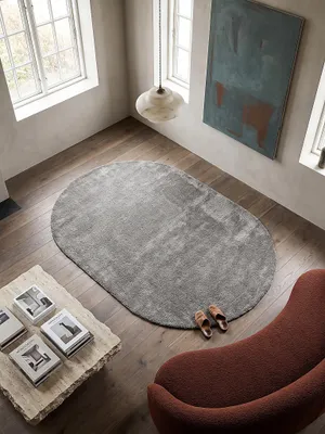 Teppich Grau oval Draufsicht_#sku_SAF46119#