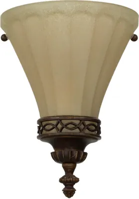 Immagine prodotto di Accogliente lampada da parete ANABELL 1 in marrone crema in metallo e vetro dal design rustico Lampada da corridoio Braccio abbagliante