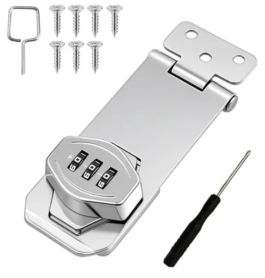 Produktbild von Schlüsselloses Zahlenschloss 3-stellig Silber 4 Zoll Zinklegierung