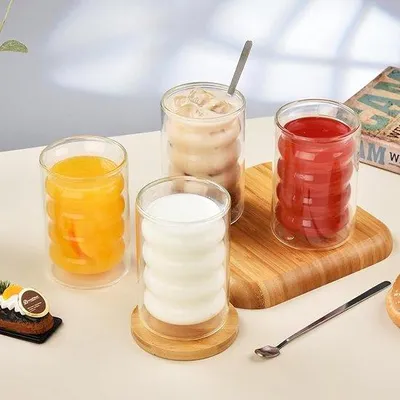 Produktbild von Thermogläser aus Borosilicatglas, 4er Set, 350ml, für Tee, Kaffee
