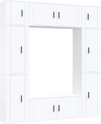 Produktbild von vidaXL 8-tlg. TV-Schrank-Set Weiß Holzwerkstoff