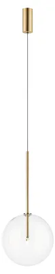Zdjęcie produktu dla Lampa wisząca MILAN złota 1xG4x2W szkło wym:175x20x20cm IP20 Zuma Line