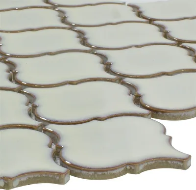 Produktbild von Keramik Mosaik Fliesen Asmara Arabesque Weiß