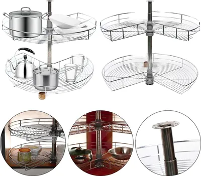 Obrázek produktu pro Rohový organizér, otočný o 270°, dvouvrstvý design
