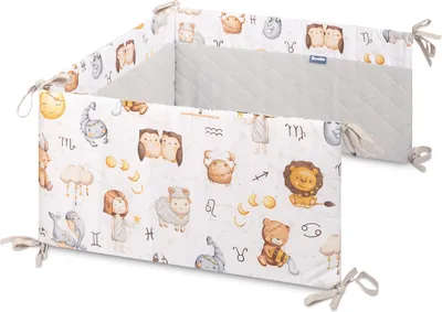 Produktbild von SENSILLO - Bettumrandung Babybett 60x120 - Baumwolle und Baumwollmusselin, Waschbar - Sternzeichen