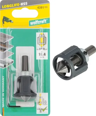 Produktbild von wolfcraft HSS-Kegelsenker mit verstellbarem Tiefenanschlag