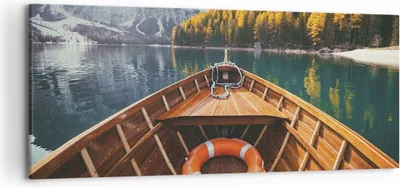 Produktbild von Bild auf Leinwand - Leinwandbild - Einteilig - £ódŸ Berge Kajak - 120x50cm - Wand Bild - Wanddeko - Wandbilder - Leinwanddruck - Bilder - Wanddekoration - Leinwand bilder - Wandbild - AB120x50-4981
