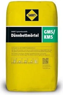 Produktbild von SAKRET Dünnbettmörtel GMS/KMS weiss 25 kg