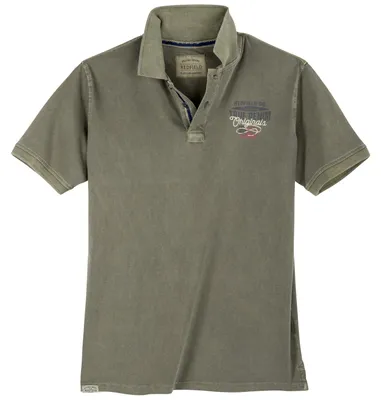 Produktbild von Redfield Poloshirt XXL Vintage Brustprint oliv