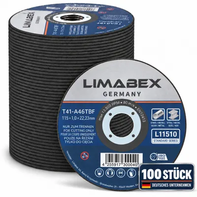Produktbild von Trennscheiben 115 x 1.0 mm Metall Stahl Edelstahl INOX Rohre Profile Bleche Stangen 100 Stück