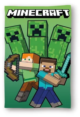 Produktbild von Minecraft Strandhandtuch 70x140 cm – Pixelspaß am Strand