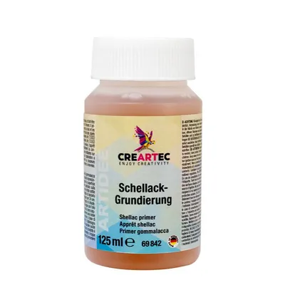 Produktbild von CREARTEC Artidee Schellack-Grundierung - zur Vorbehandlung und für den Oberflächenschutz von Holz - 125 ml - 69842