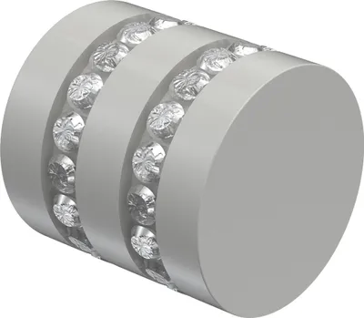 Produktbild von Interdeco Endstücke / Zierabschlüsse für Gardinenstangen mit 20 mm Ø Weiß, Typ Estana (Glitzerkappe), Pack. 2 Stück