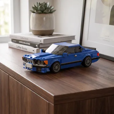 Produktbild von BlockBuddie™ 635CSI inspirerter Rennwagen MOC Klemmbaustein Set 360 Teile Sportwagen Bausteine Fahrzeug Spielzeug Supercar