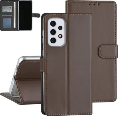 Produktbild von Samsung Galaxy A33 5G Case - Card holder for 3 cards - Magnetic closure - Brown