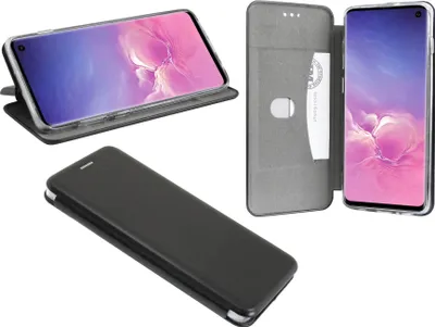 Obrázok produktu pre cofi1453® Puzdro typu kniha "Elegance" kompatibilné s mobilným telefónom SAMSUNG GALAXY S10 (G973F) puzdro peňaženkové puzdro s funkciou stojana, slot na karty čierne