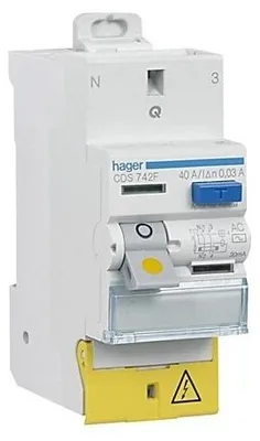 Image de Interrupteur-differentiel Sans Vis A 40a 30 Ma - Cds743f - Hager