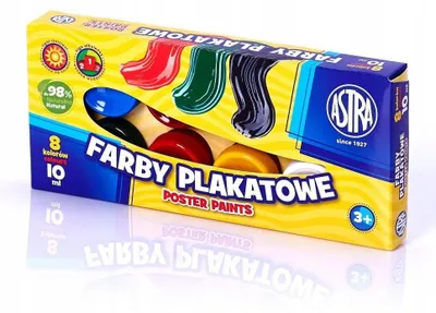Produktbild von Astra Posterfarben Malset 8 Farben 10 ml