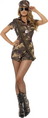 Produktbild von y Armee Girl mit Shorts Damen Kostüm Größe: S