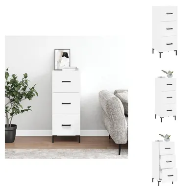 Image de vidaXL Sideboard Blanc 34,5x34x90 cm Bois composite - Sideboards
